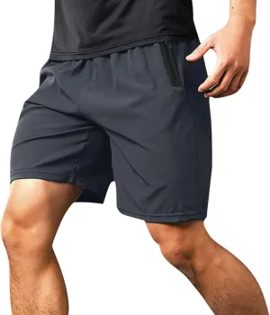 ZYXTIM Men's Casual Sports Reflective Shorts Athletic Gym Workout Running Basketball Training Shorts Quick Dry Activewear