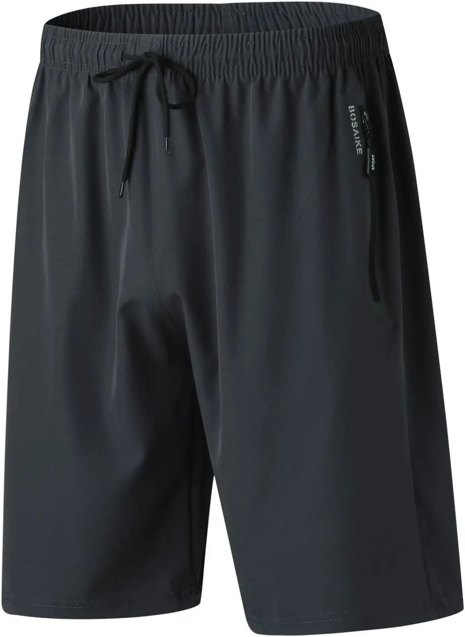 ZYXTIM Men's Casual Sports Reflective Shorts Athletic Gym Workout Running Basketball Training Shorts Quick Dry Activewear